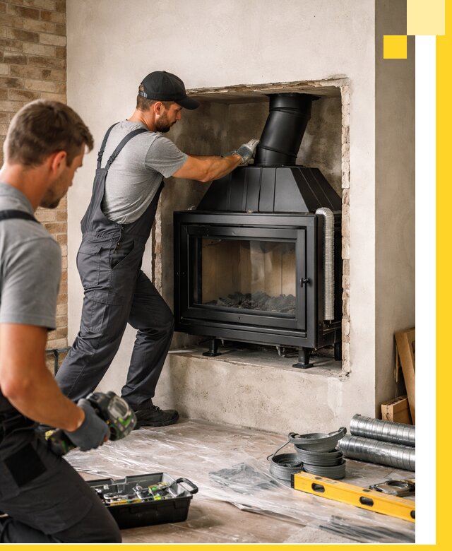 Установка каминных топок в Сасове: монтаж, подключение
