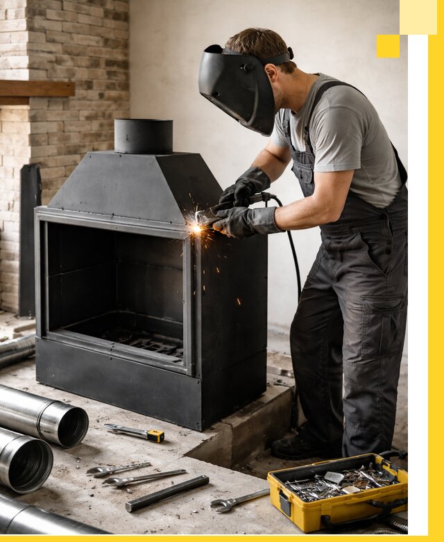 Продажа и установка металлических каминов в Сасове под ключ