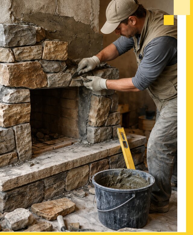 Изготовление и установка каменных каминов под ключ в Сасове