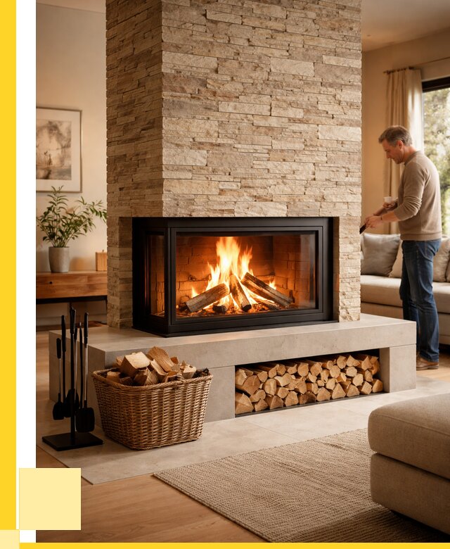 Дровяной камин под ключ в Сасове от 202100 р. | ЭриданСсв