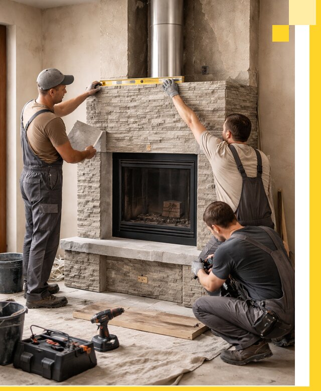 Профессиональный монтаж каминов под ключ в Сасове для дома