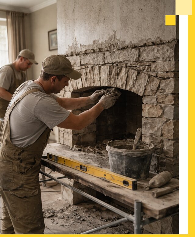 Изготовление каминов под ключ в Сасове, монтаж и отделка