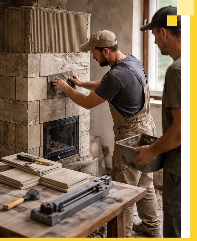 Профессиональная облицовка печей в Сасове: керамика и камень