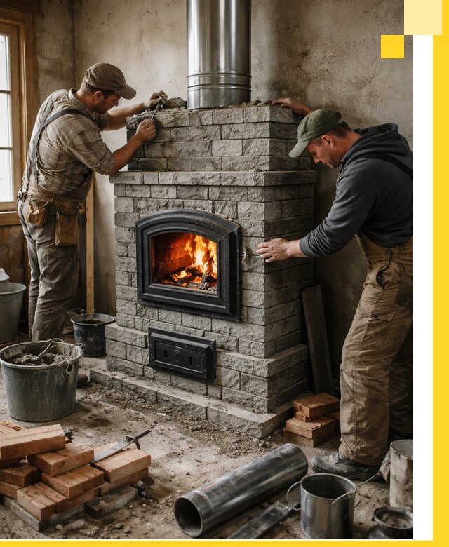 Производство, поставка и монтаж дровяных печей в Сасове