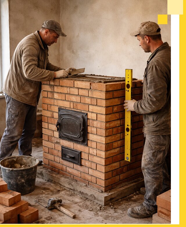 Отопительные печи под ключ в Сасове, установка и сборка