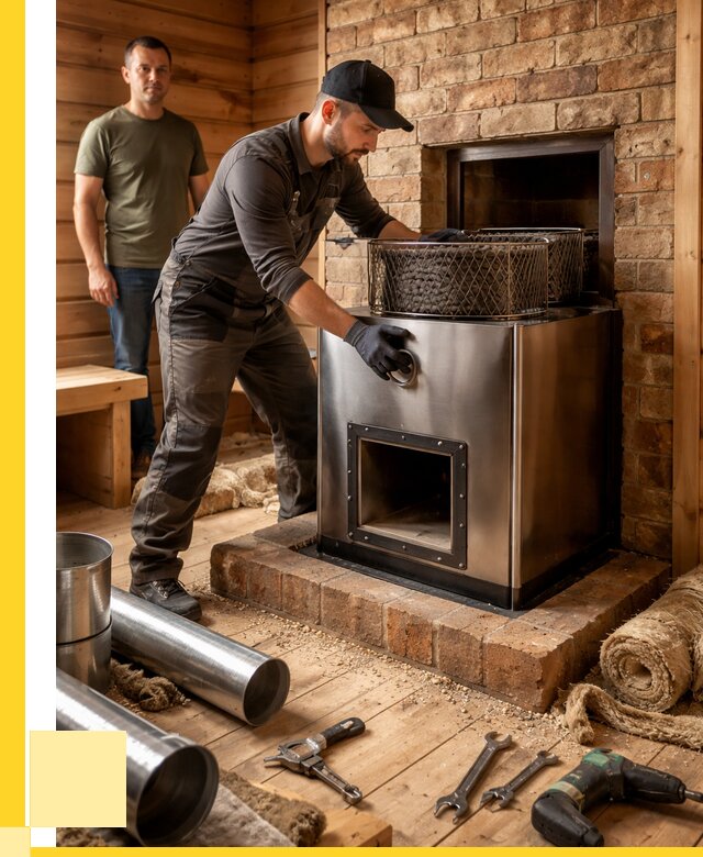 Монтаж банных печей под ключ в Сасове от 18189 р., ЭриданСсв