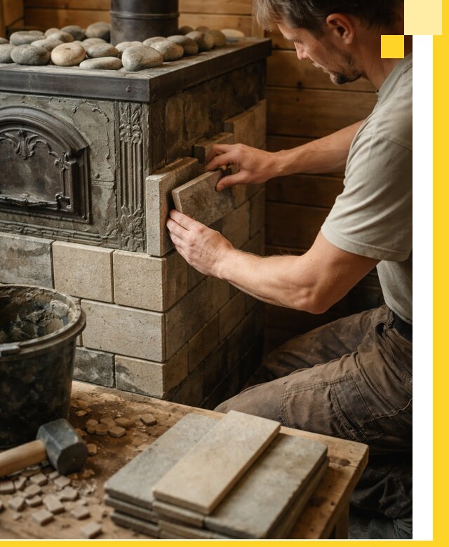 Облицовка банных печей в Сасове профессиональная отделка