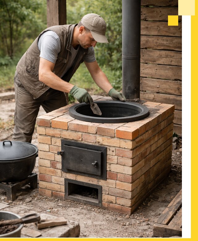 Изготовление и установка печей для казана в Сасове под ключ