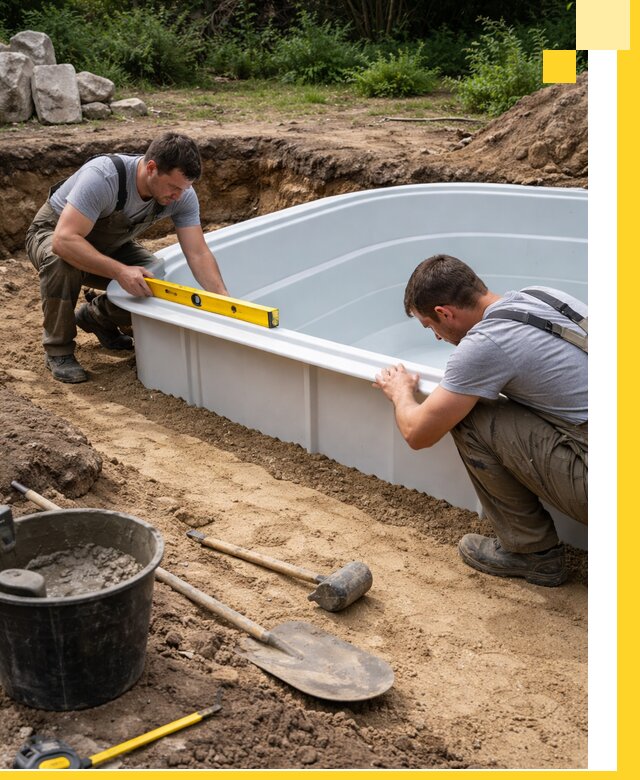 Производство и установка пластиковых бассейнов в Сасове под ключ