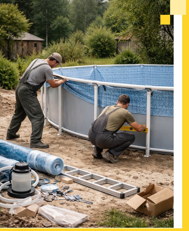 Установка и монтаж каркасных бассейнов в Сасове под ключ