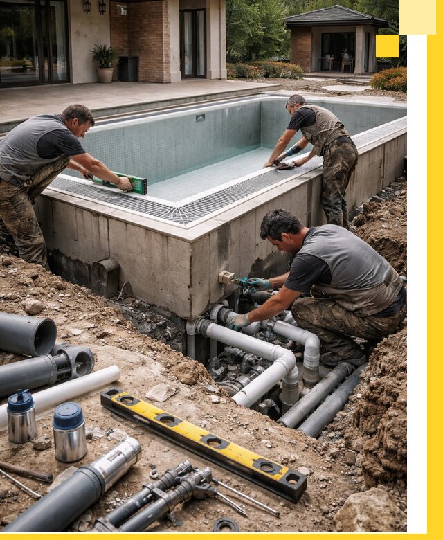 Строительство переливных бассейнов в Сасове под ключ