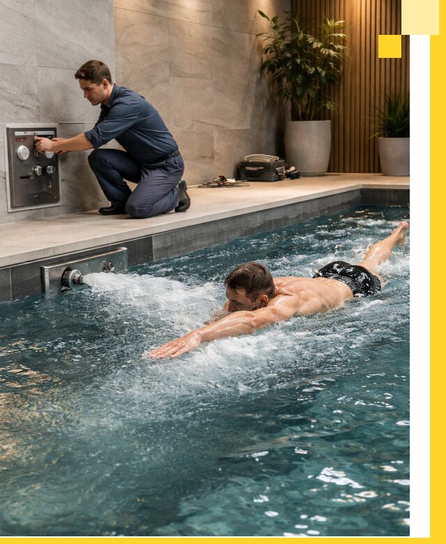 Проектирование и монтаж бассейнов с противотоком в Сасове