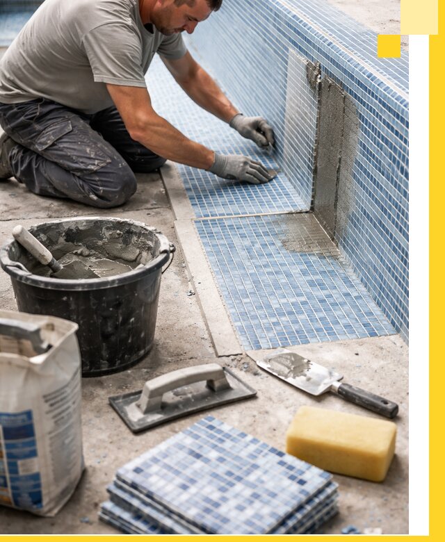 Укладка и ремонт мозаики для бассейнов под ключ в Сасове