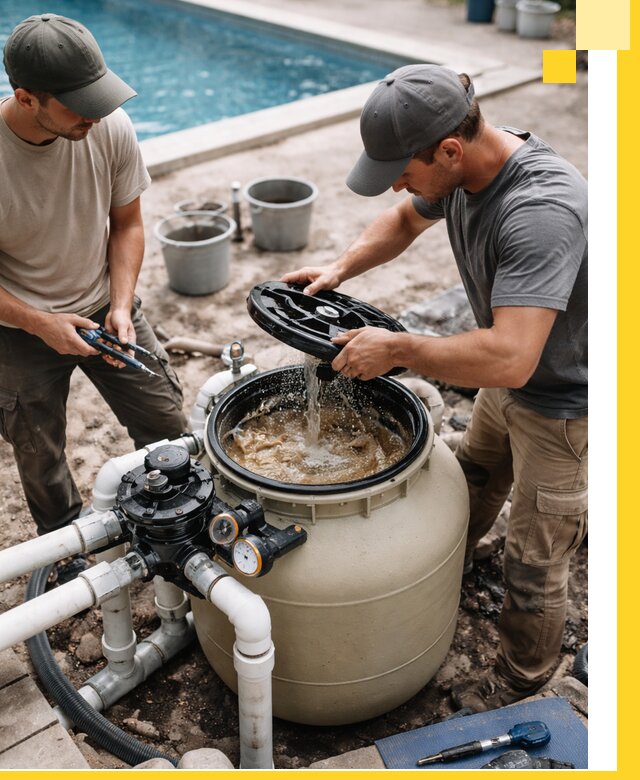 Установка и обслуживание песочных фильтров для бассейнов в Сасове