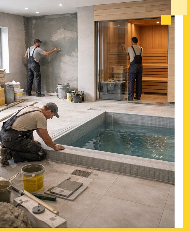 Проектирование и строительство сауны с бассейном в Сасове