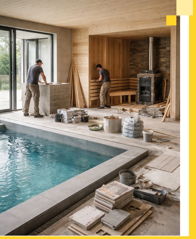 Проектирование и строительство бань с бассейном в Сасове