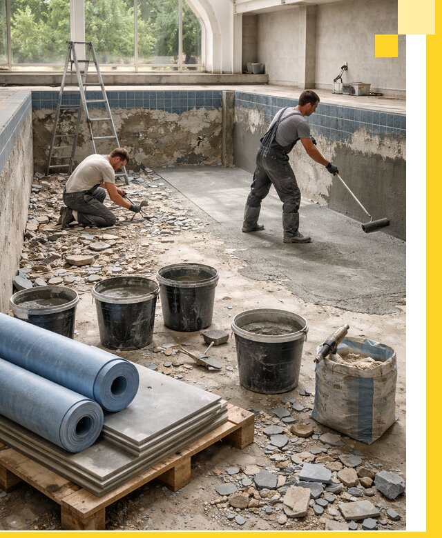 Реконструкция бассейнов в Сасове: ремонт, гидроизоляция