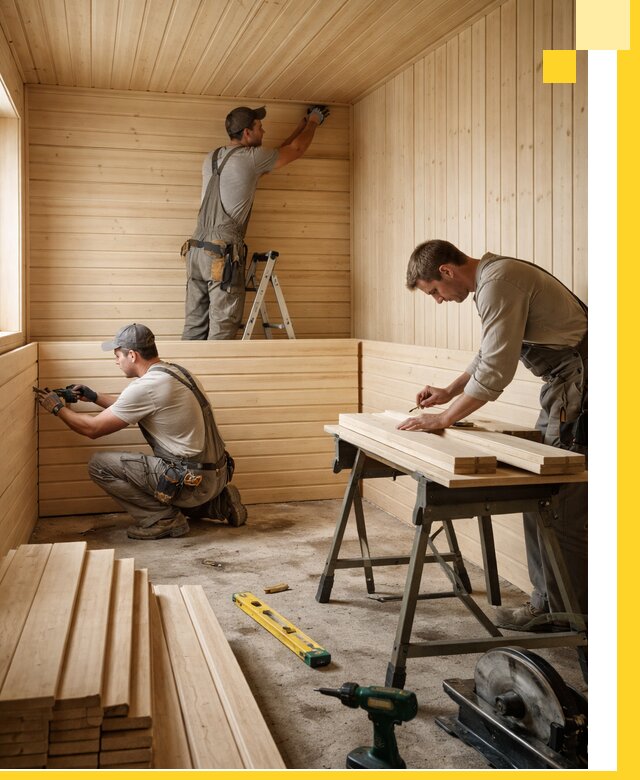 Обшивка саун в Сасове из натуральной древесины под ключ