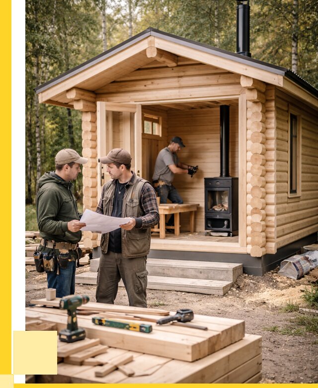 Монтаж бань под ключ в Сасове — от 202100 р. | ЭриданСсв