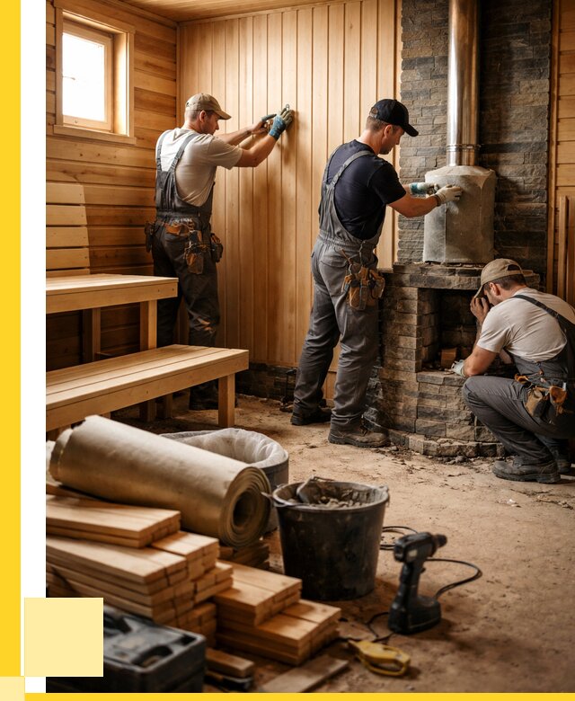 Ремонт бань под ключ в Сасове от 45473 р. | ЭриданСсв