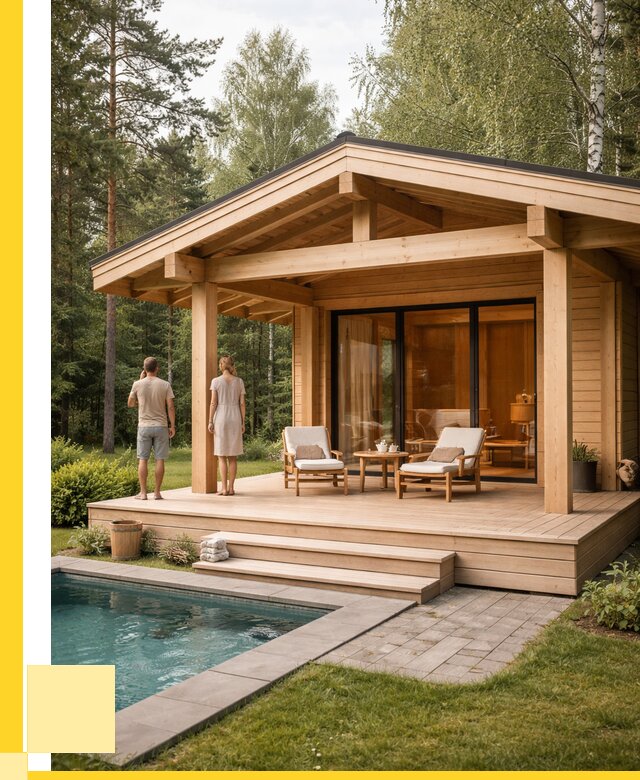 Бани с террасой под ключ в Сасове от 606300 р. | ЭриданСсв