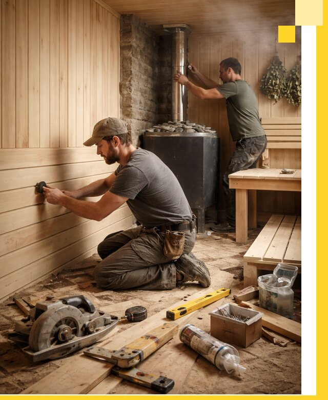 Полное строительство и оснащение парных под ключ в Сасове