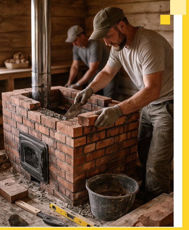 Кирпичные печи для бани под ключ в Сасове, проект и монтаж