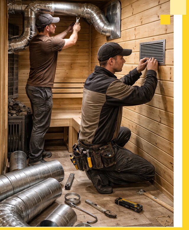 Проектирование и монтаж вентиляции бани в Сасове под ключ