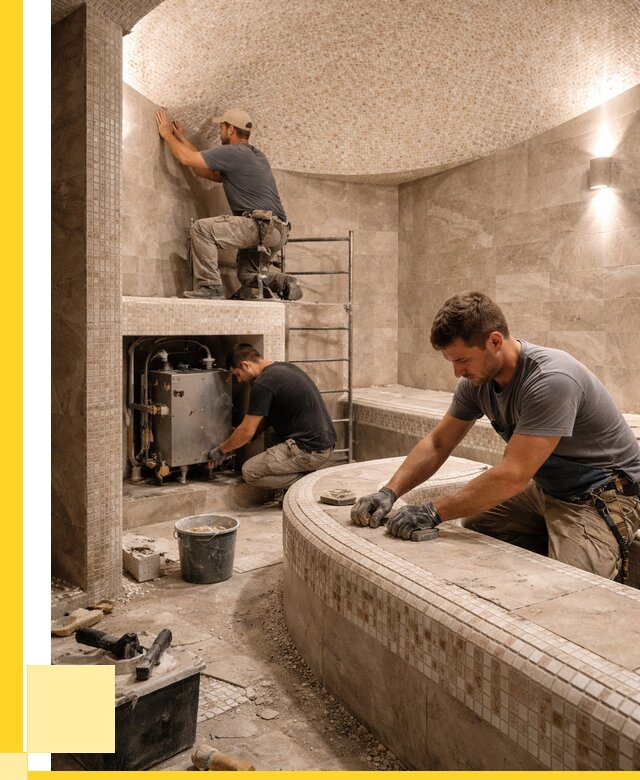 Монтаж хамамов под ключ в Сасове от 252625 р. ЭриданСсв