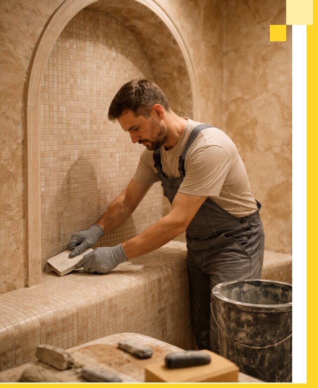 Профессиональная отделка хамамов с мозаикой под ключ в Сасове