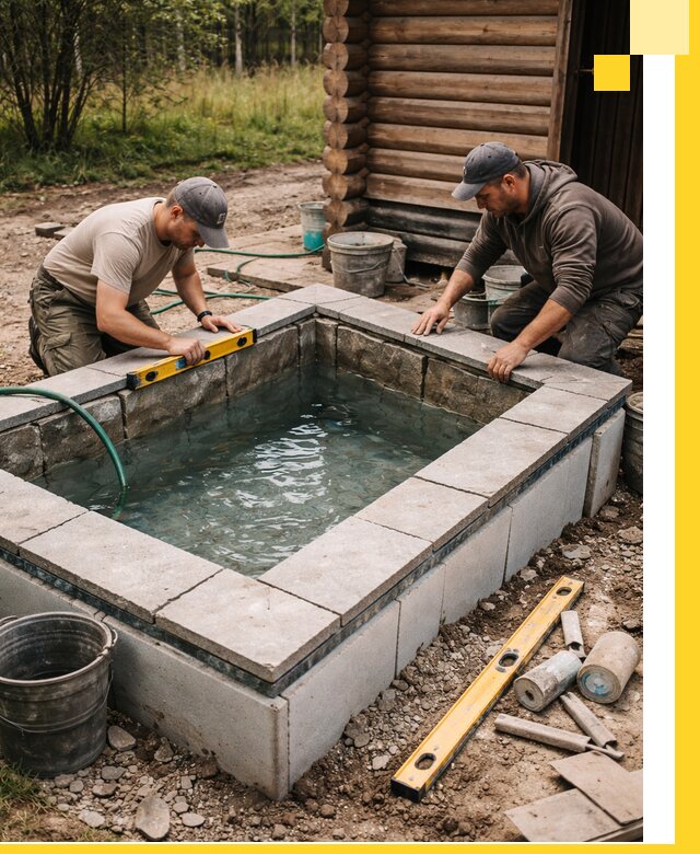 Изготовление и установка холодных купелей под ключ в Сасове